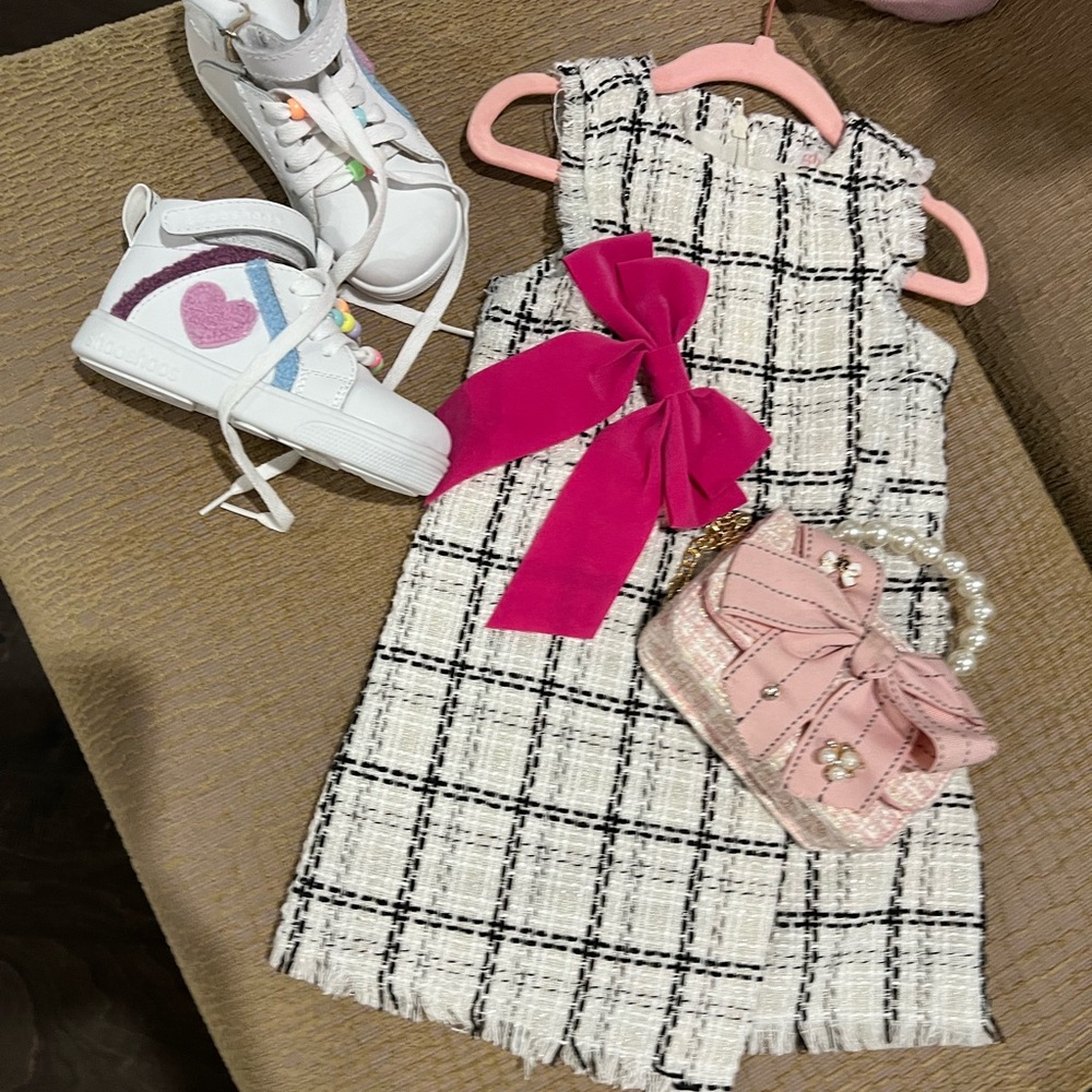 3T tweed girls dress